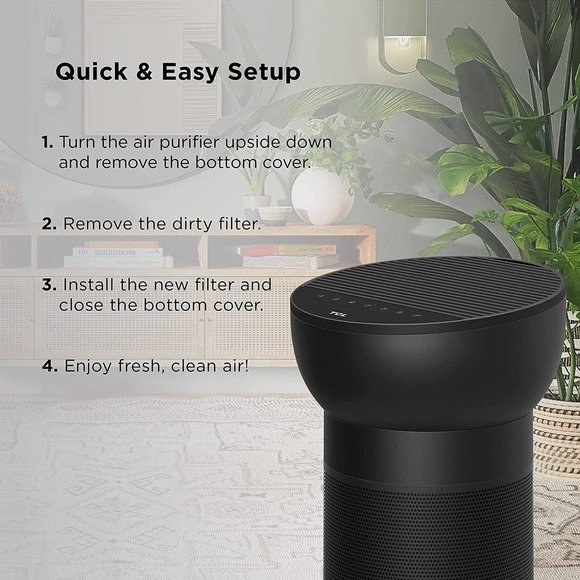 TCL - AR2S Air Purifier True HEPA Replacement Filter for Breeva A2 - White - Picture 5 of 9